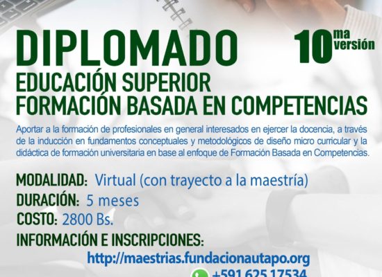 Diplomado con trayecto a Maestría en EDUCACIÓN SUPERIOR BASAD EN COMPETENCIAS